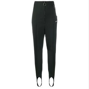 Off-white High waist stirrup pants, black, size IT40